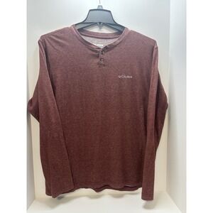 Columbia Thistletown Park Henley Long Sleeve Omni Wick Shade Mens L